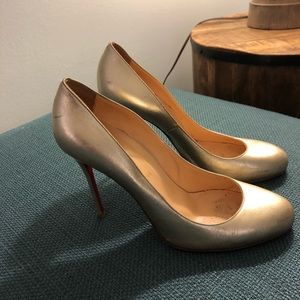 Christian Louboutin Gold Shoes